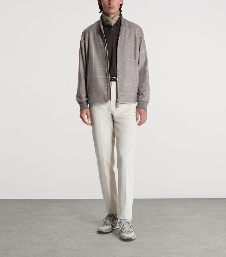 Dunhill Mens Cashmere Check Print Athluxury Jacket Image 2
