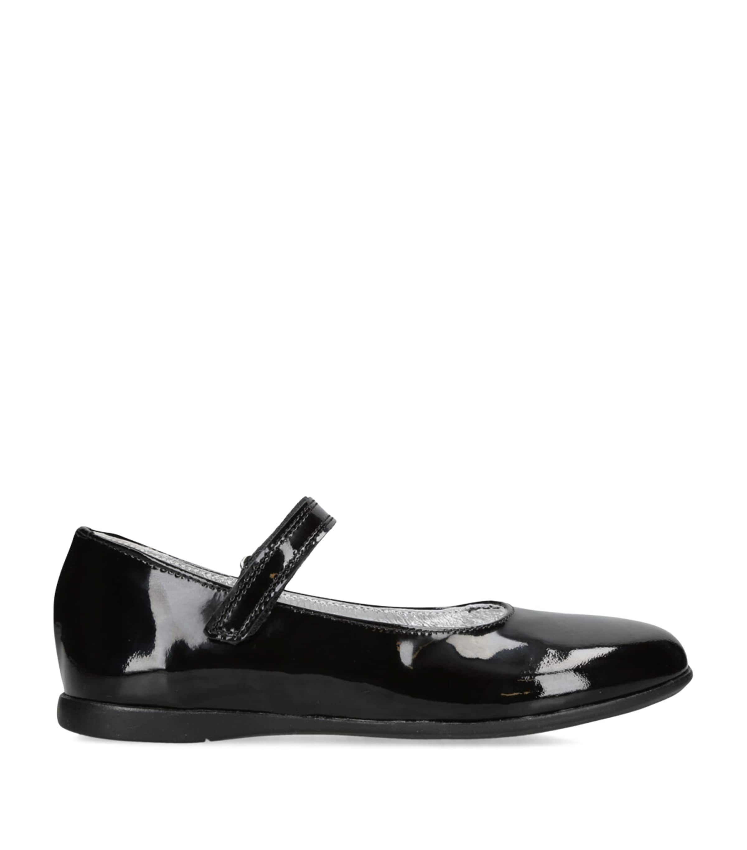 Papouelli Patent Leather Evie Flats In Black