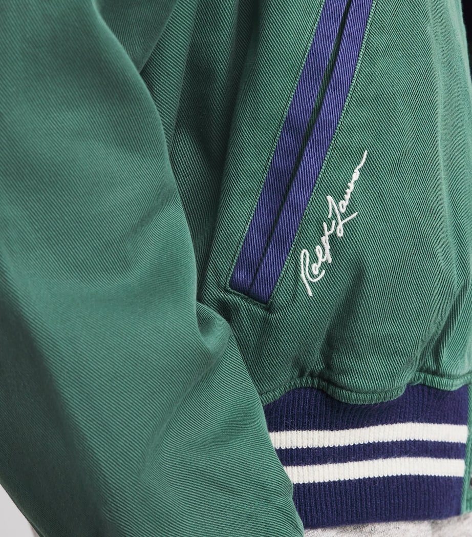 Polo Ralph Lauren Mens x Yankees Cotton Bomber Jacket Washed Forest Image 3