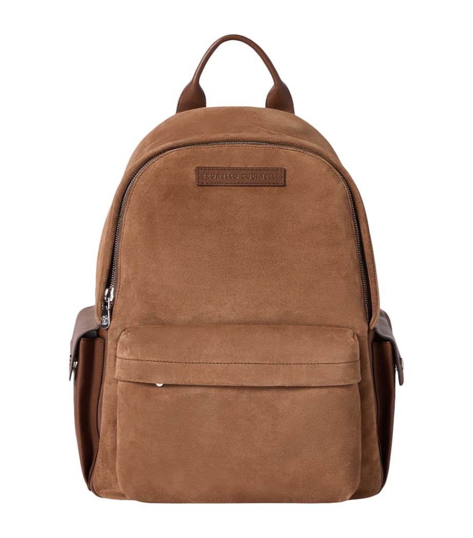 Brunello Cucinelli Suede Travel Backpack Image 1
