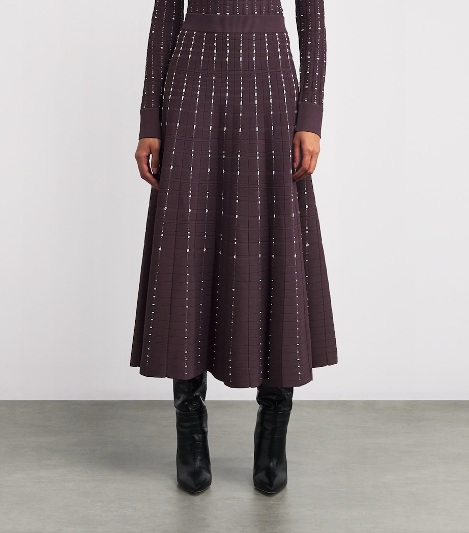 Fragmented Stripes Skirt MARASCHINO/IVORY Image 3