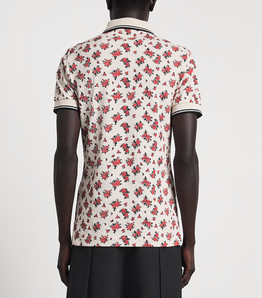 Vivienne Westwood Mens Cotton Floral Print Polo Shirt Roses Image 5