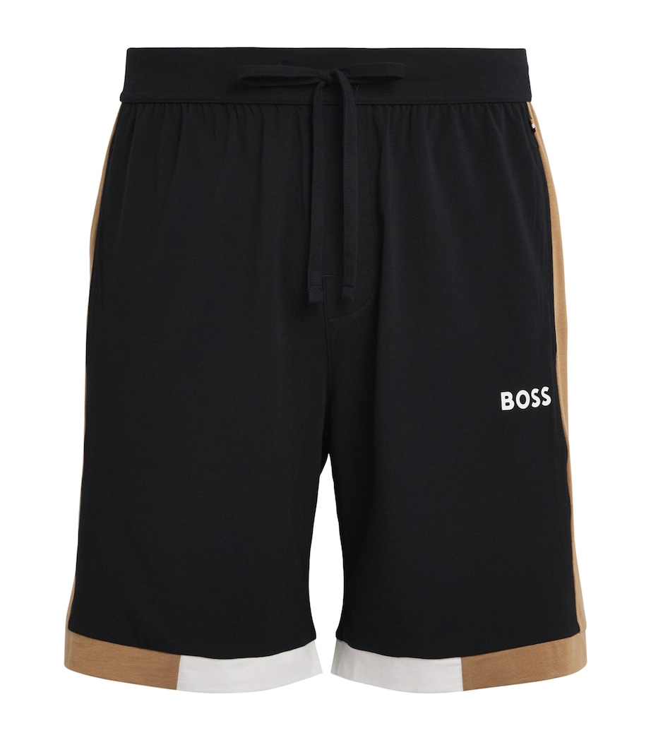 BOSS Mens Balance Sweatshorts Black Image 1