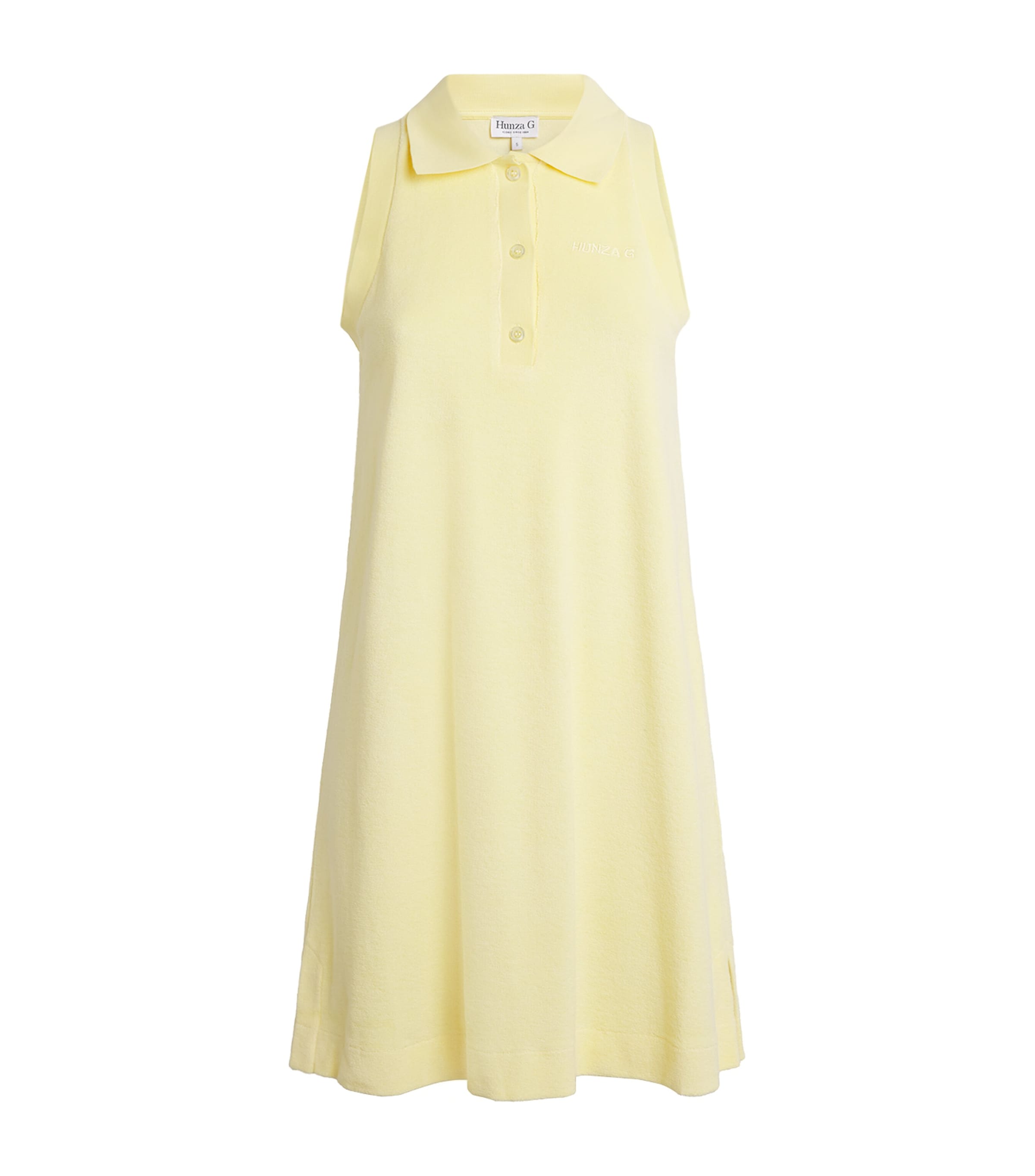 Hunza G Womens Towelling Tennis Mini Dress Butter Image 1