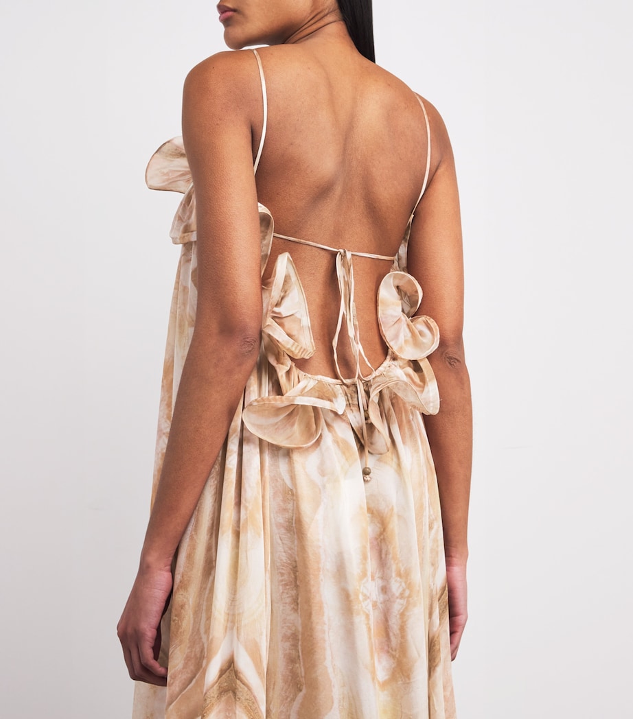 zimmermann silk flounce dress Zimmermann Illuminate Flounce Printed Gown