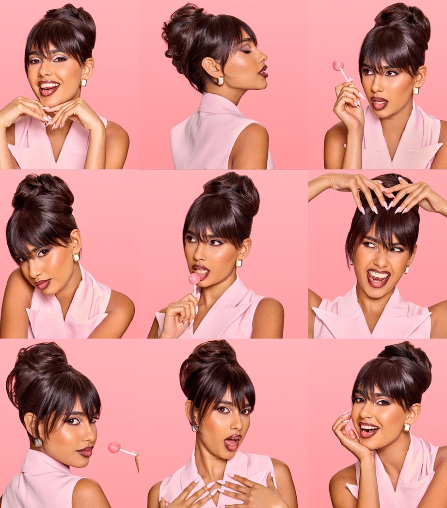 x Huda BARELY THERE Clip-In Mini Fringe MOCHA MELT Image 3