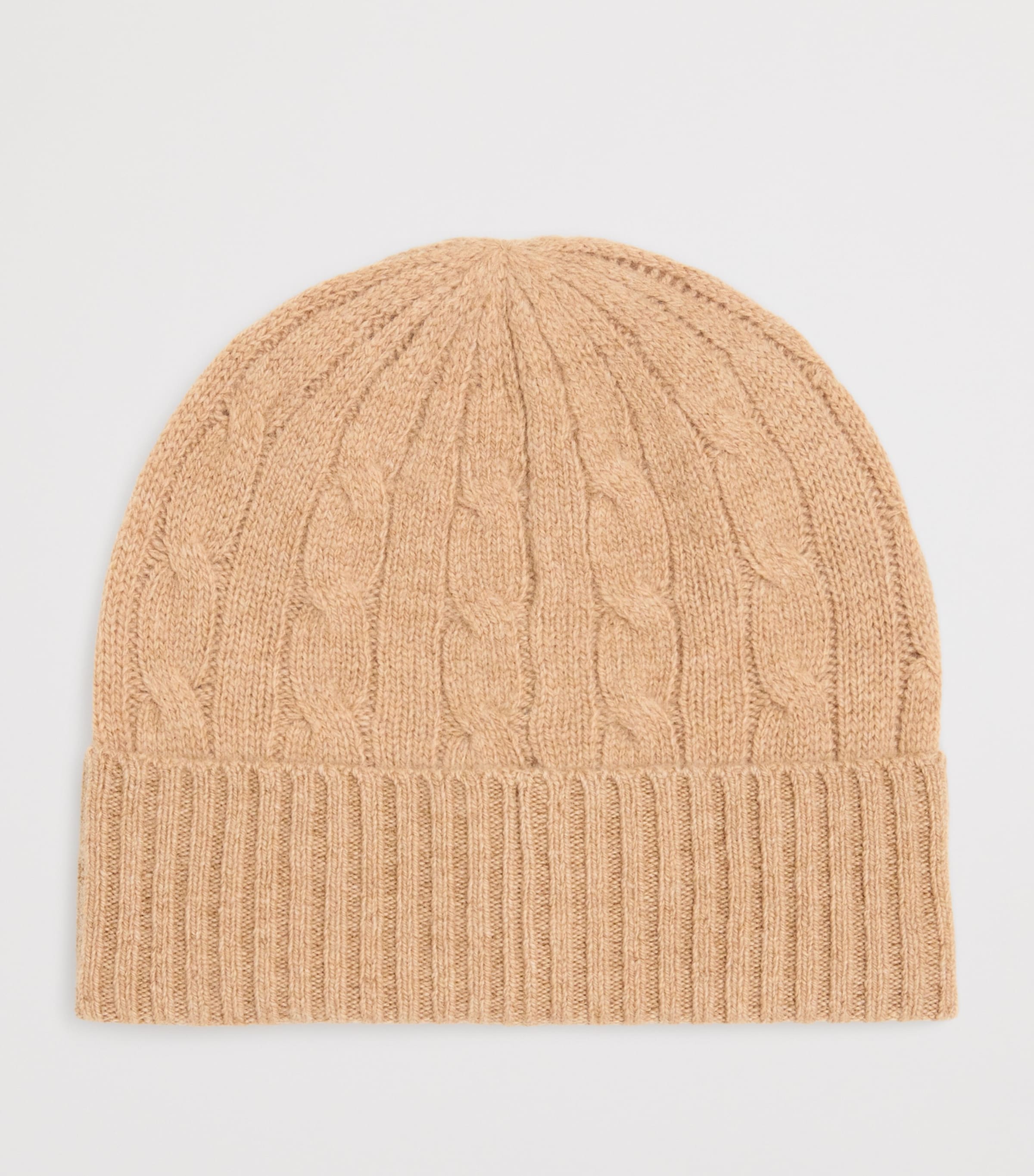 Wool-Cashmere Polo Pony Beanie CAMEL Image 2
