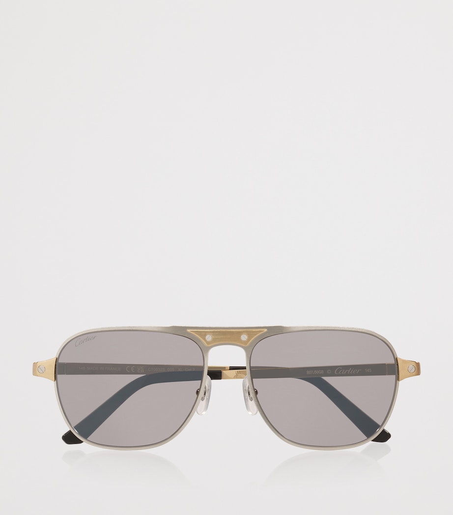 Cartier Rectangular Aviator Sunglasses Image 5