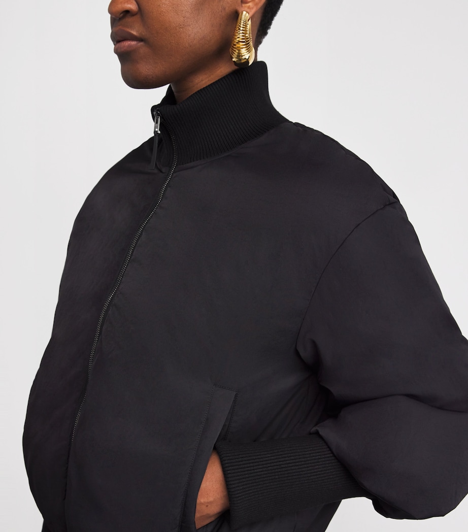 Padded Down Bart Bomber Jacket BLACK Image 6