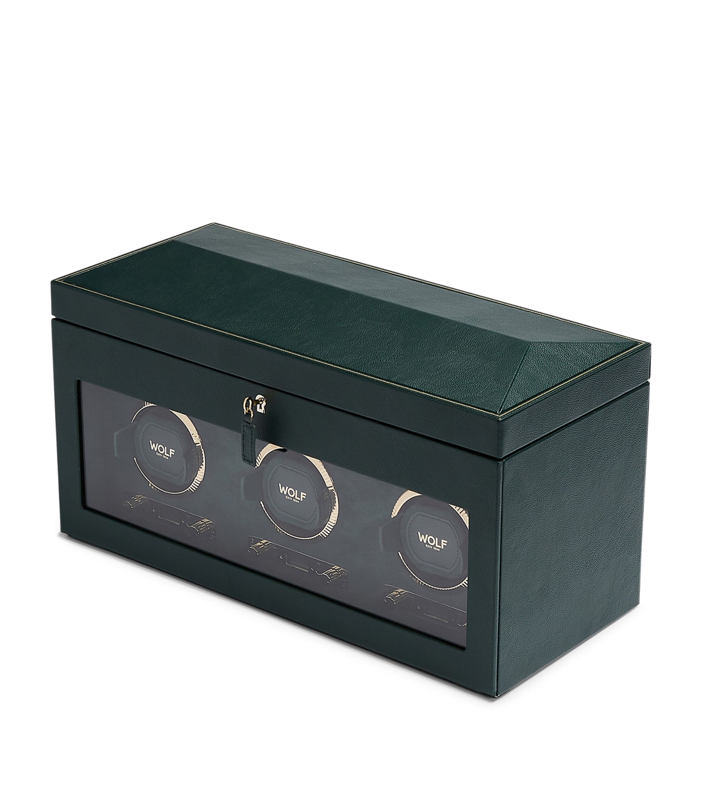 Vegan Leather Triple Watch Winder GREEN Image 6