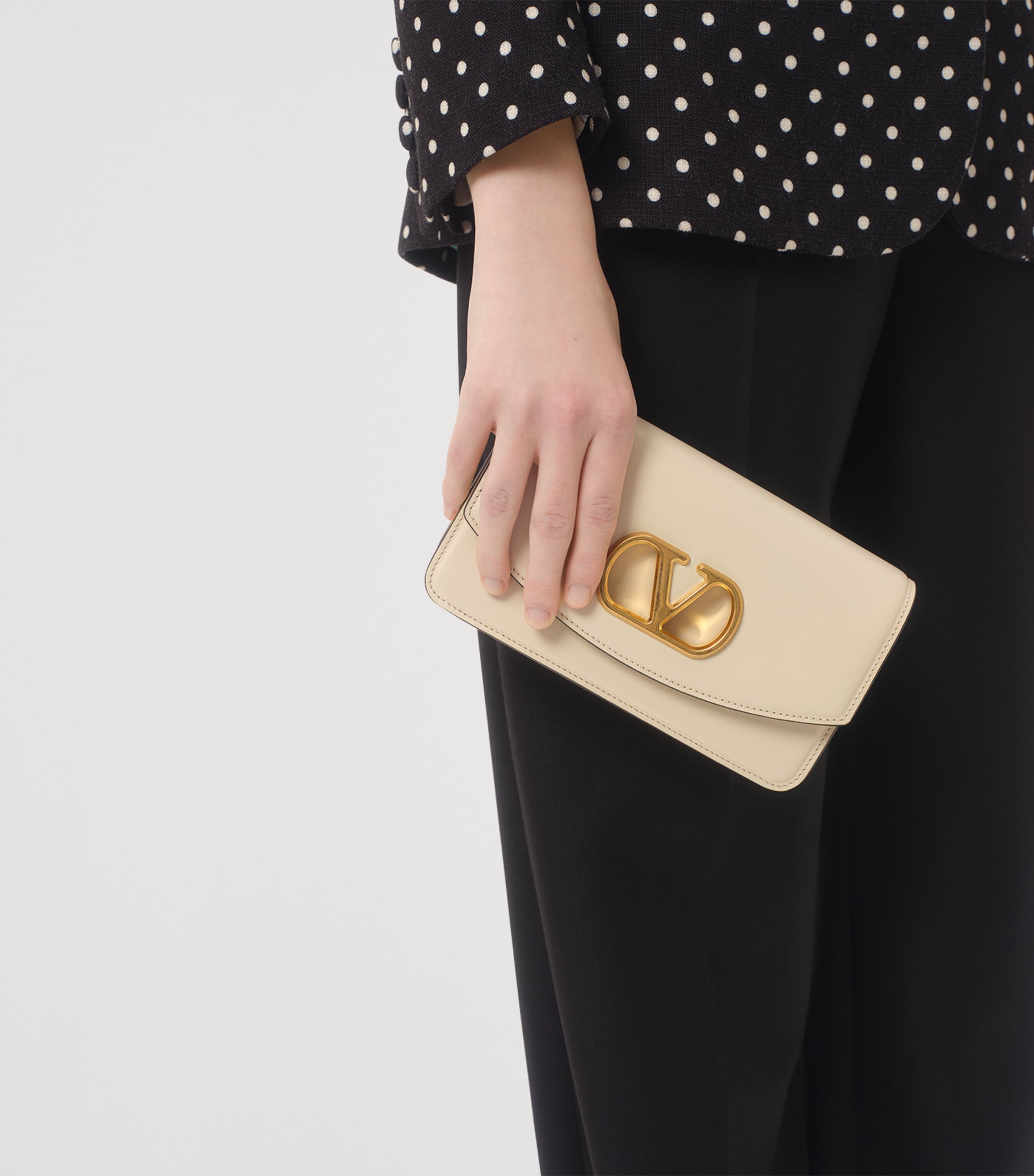 Small Leather Vain Clutch Bag REN Image 2