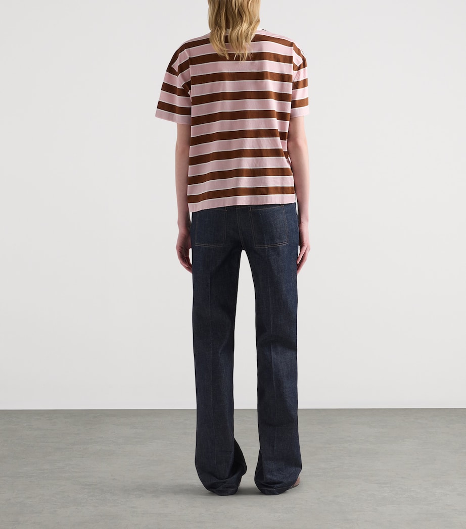 Prada Womens Cotton Striped Rugby Shirt Image 3