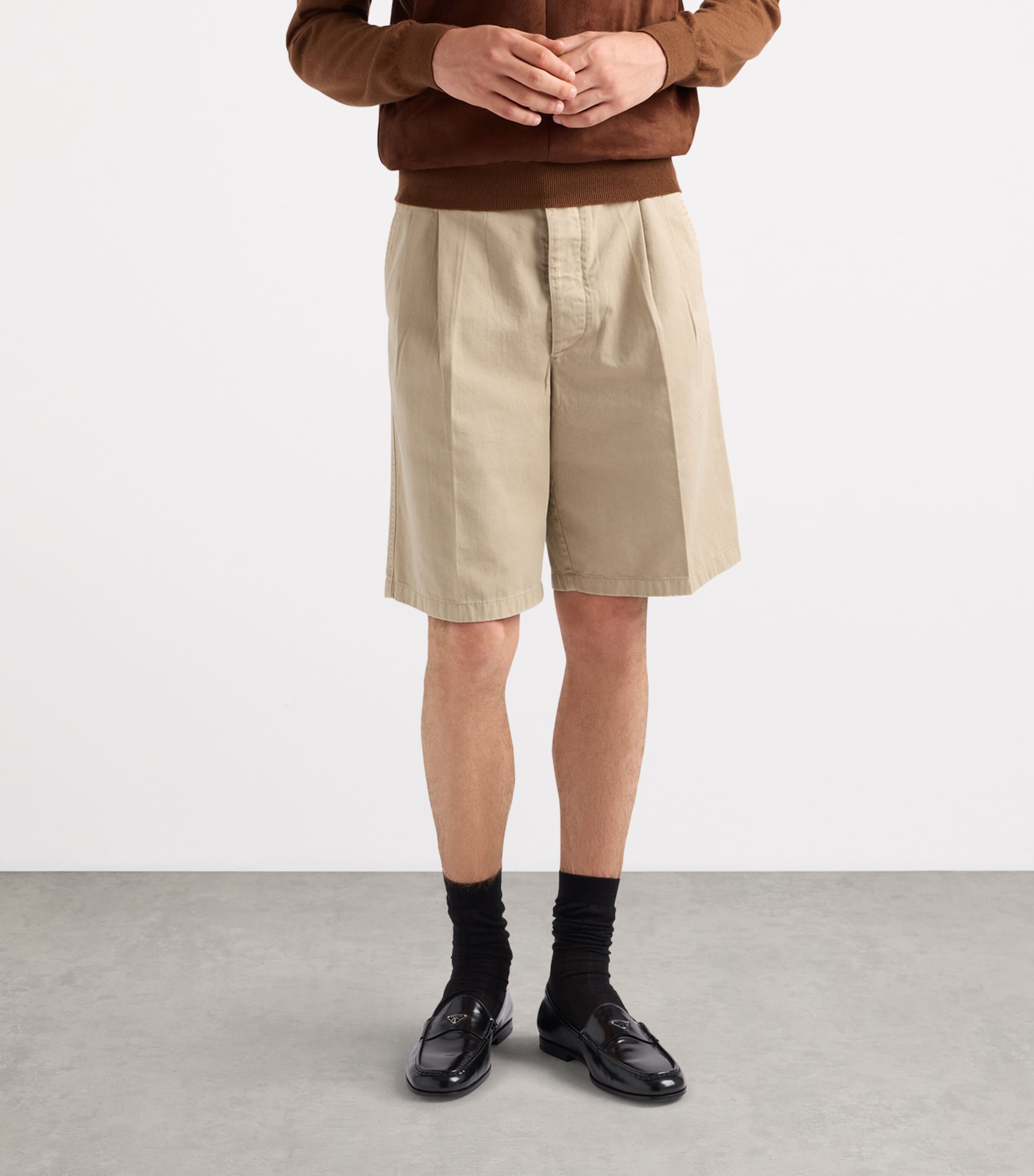 Prada Cotton Bermuda Shorts | Harrods UK