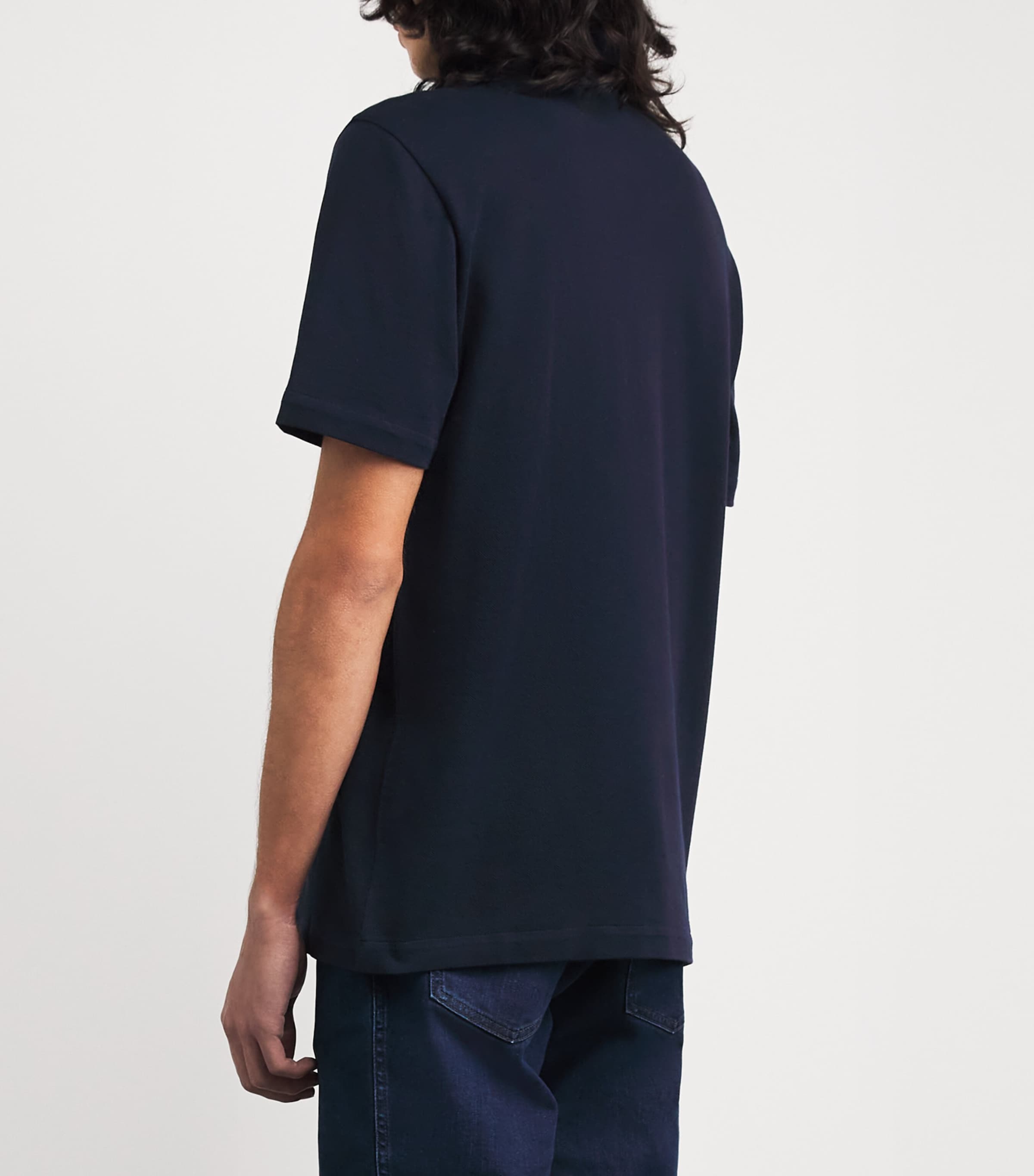 Brioni Mens Cotton-Silk Polo Shirt Image 5