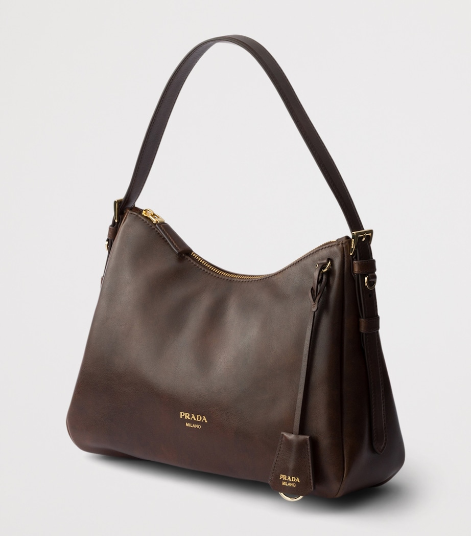 Prada Medium Leather Aimée Shoulder Bag Brown Image 2