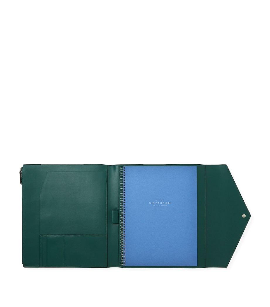 Leather Panama A4 Writing Folder FOREST GREEN Image 3