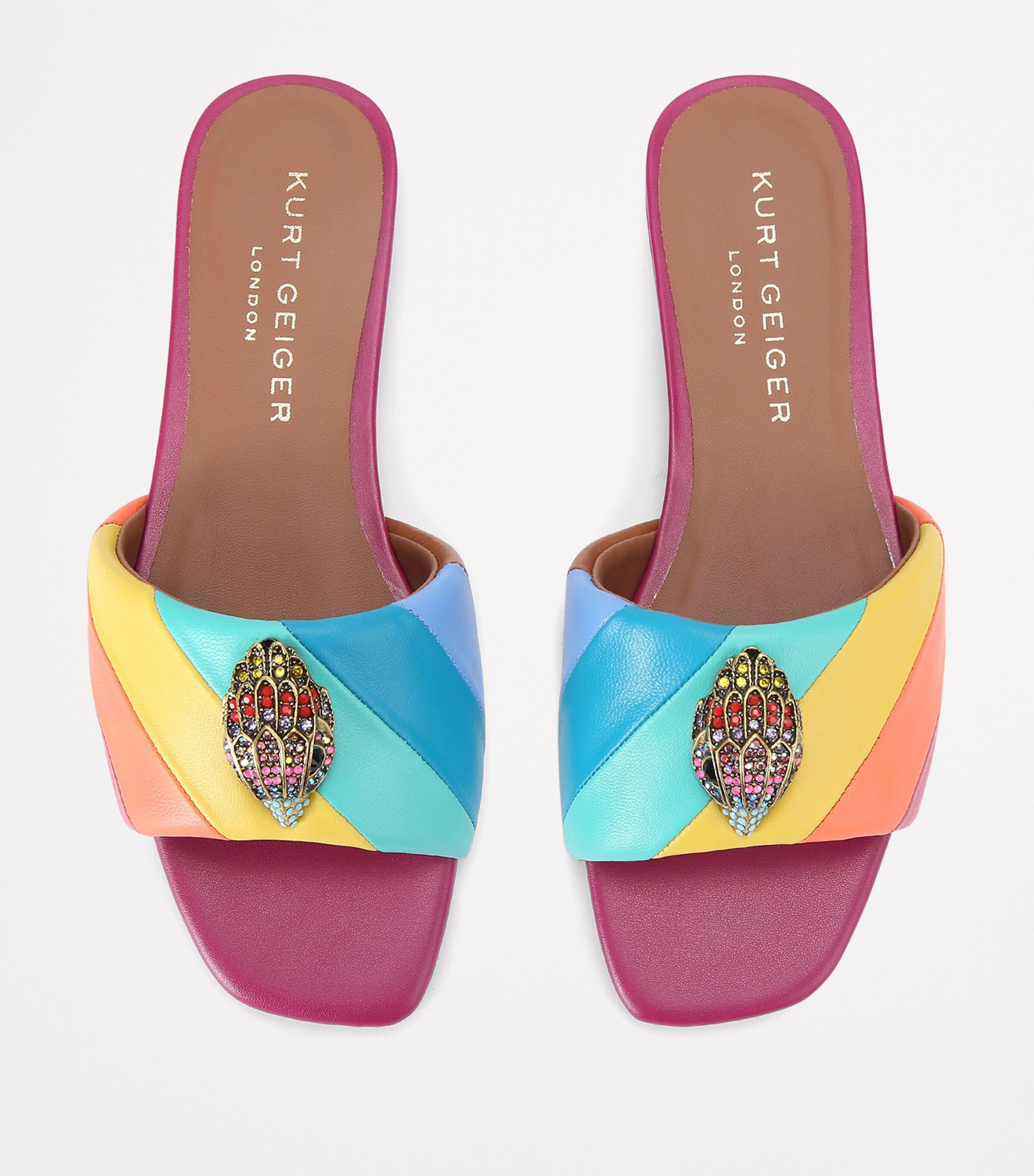 Kurt Geiger London Leather Kensington Flat Sandals Other Image 4