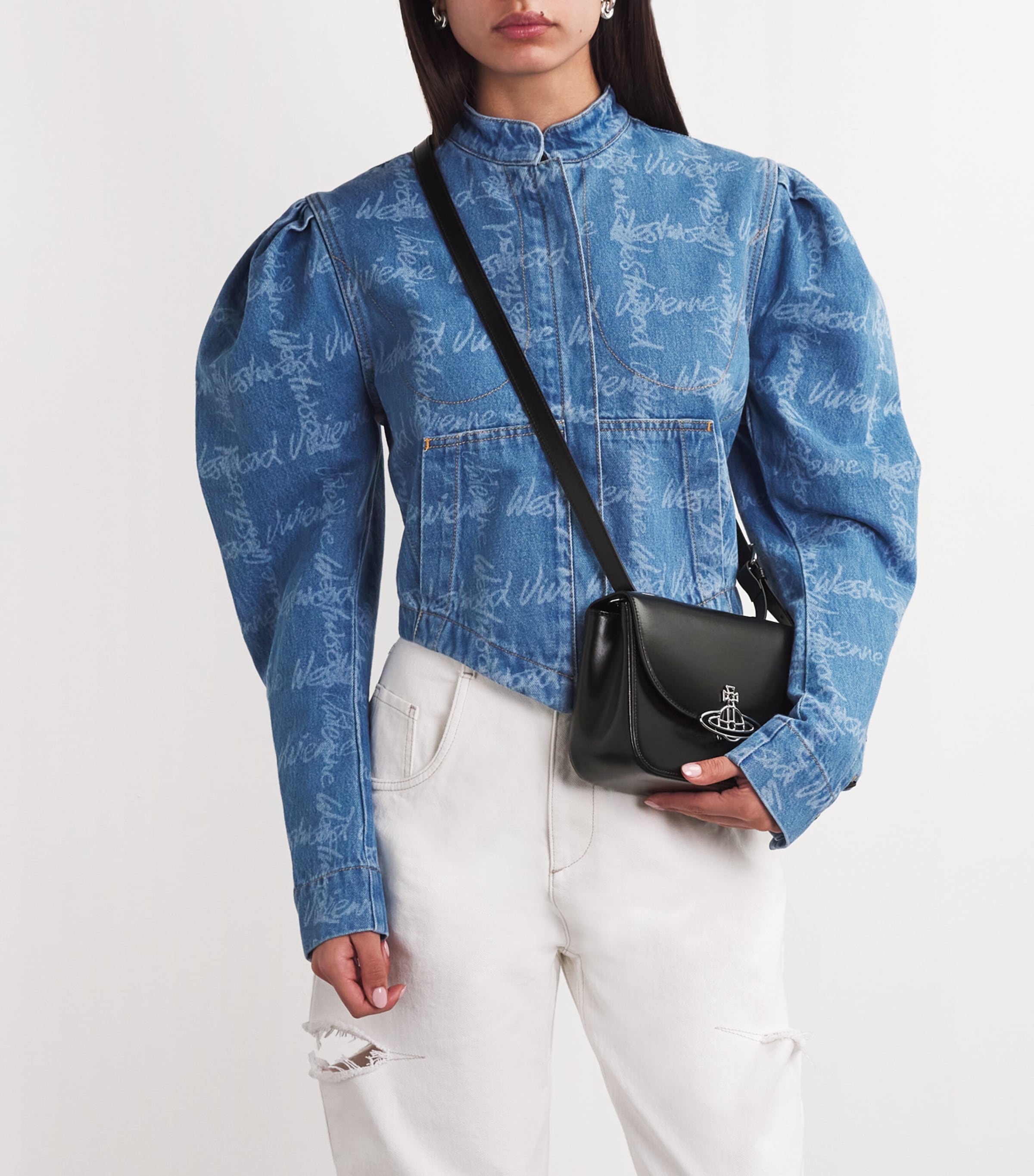Vivienne Westwood Leather Linda Cross-Body Bag | Harrods US