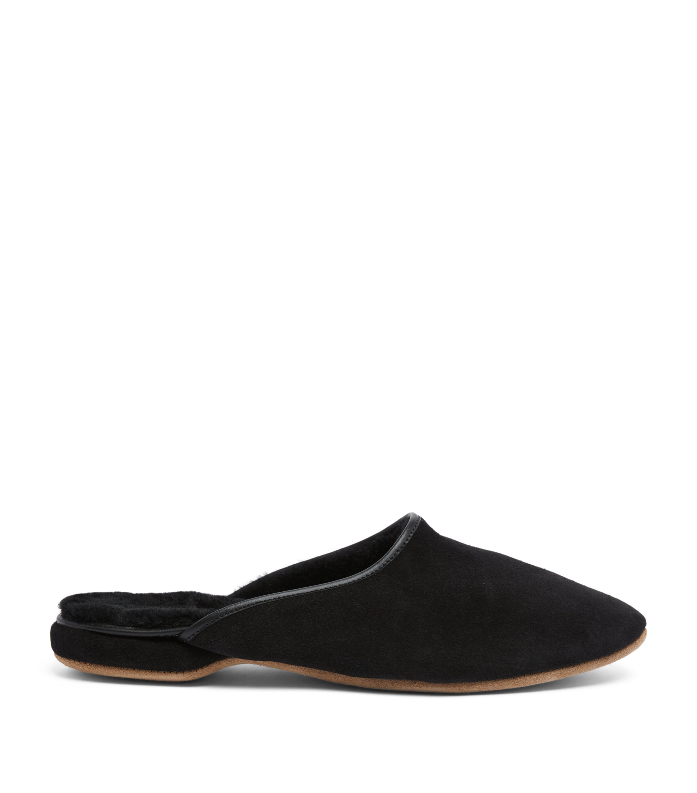 Derek Rose Suede Douglas Slippers Black Image 6