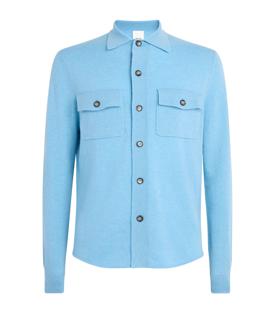 Allude Mens Virgin Wool-Cashmere Overshirt Image 1