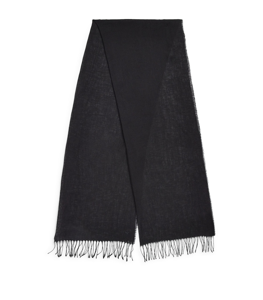 Weekend Max Mara Linen Stole Scarf Black Image 1