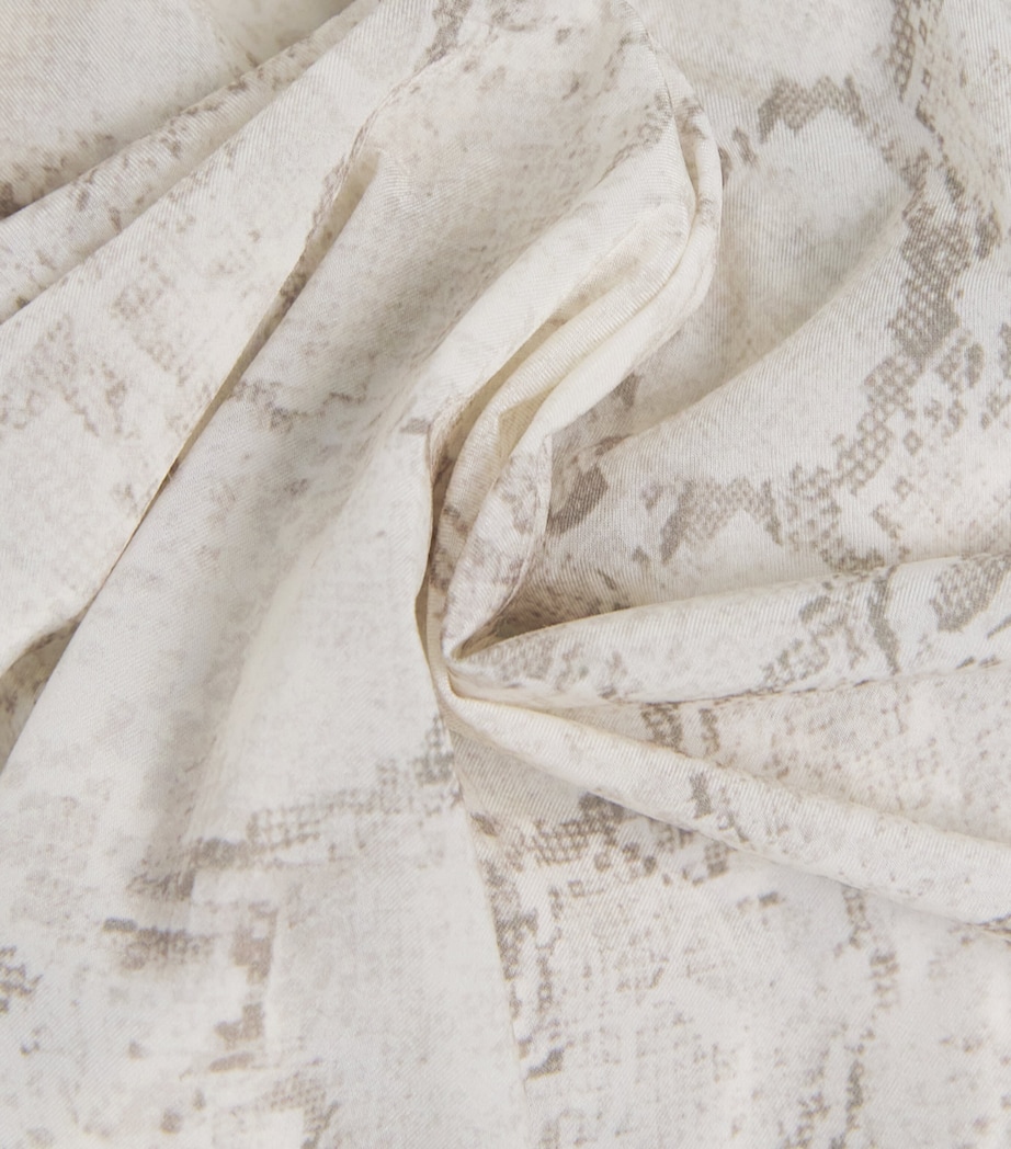 Milky Sheer Snake Print Thong Bodysuit STONE PASTEL SNAKE P Image 4