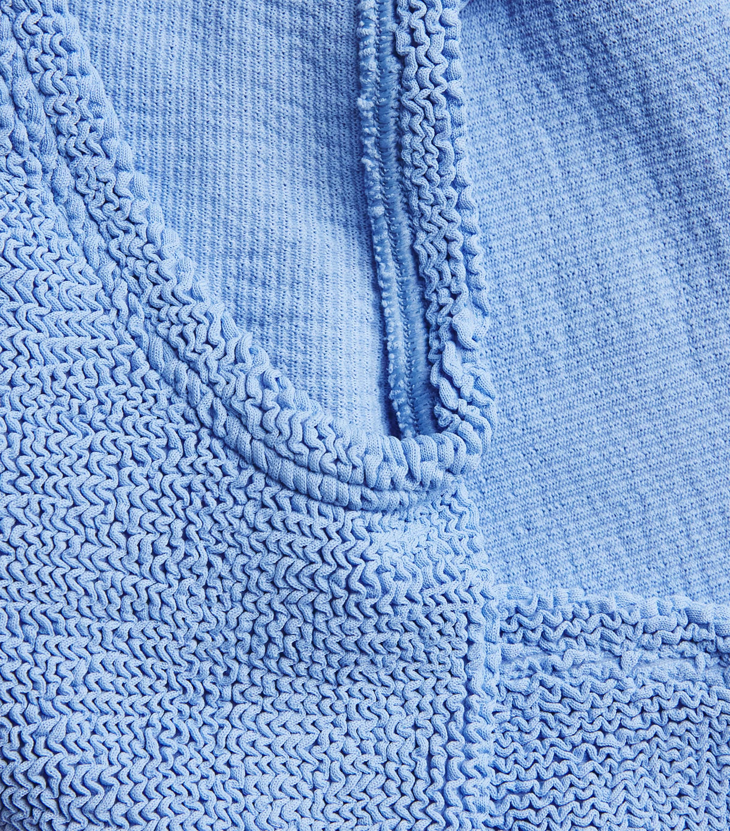 Hunza G Womens Halterneck Sandy Swimsuit Cornflower Image 4
