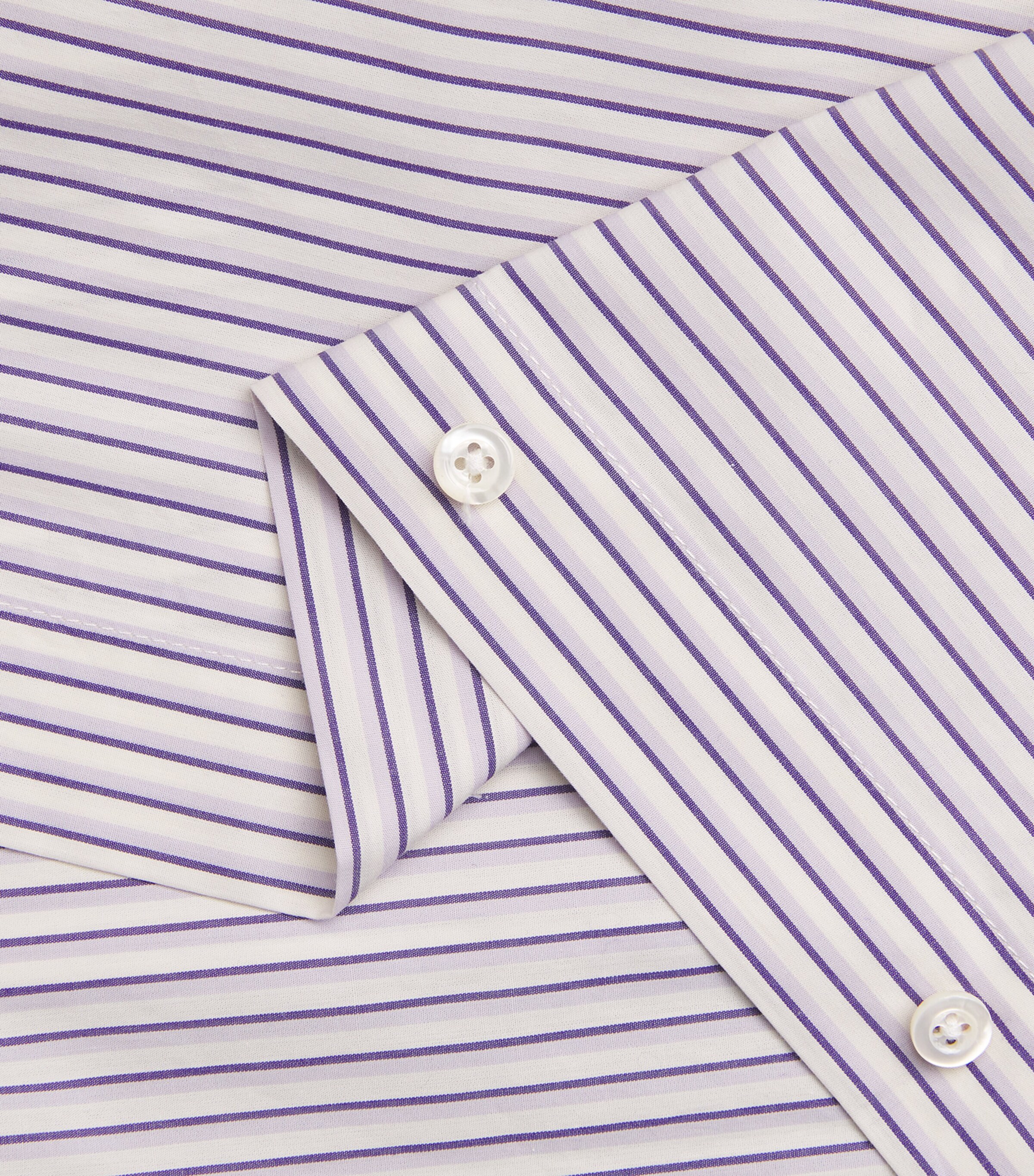 Cotton Stripe Oversized Shirt AUBERGINE MULTI Image 5