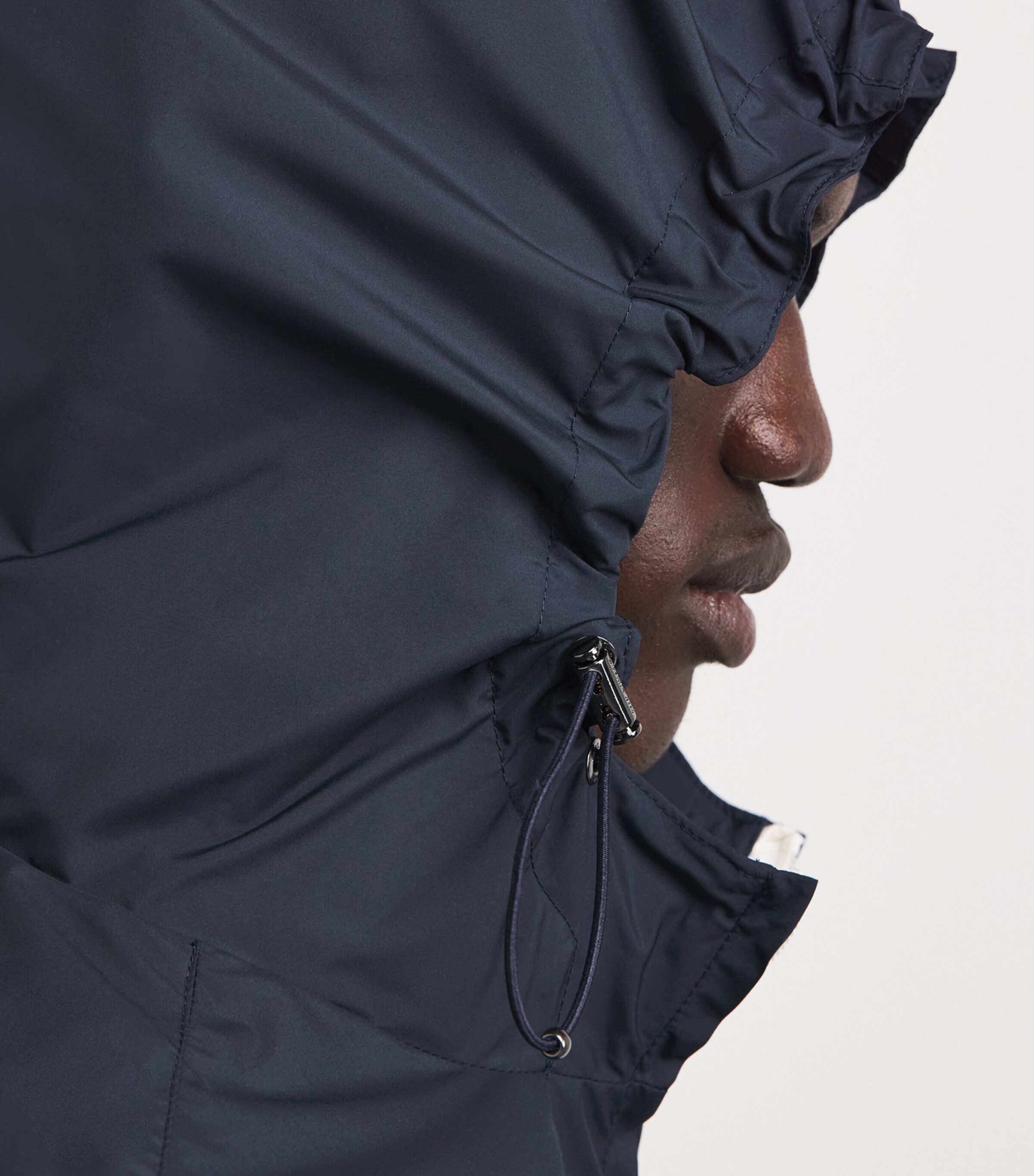 Paul & Shark Mens Cotton Hybrid Hooded Bomber Jacket Blue Image 3