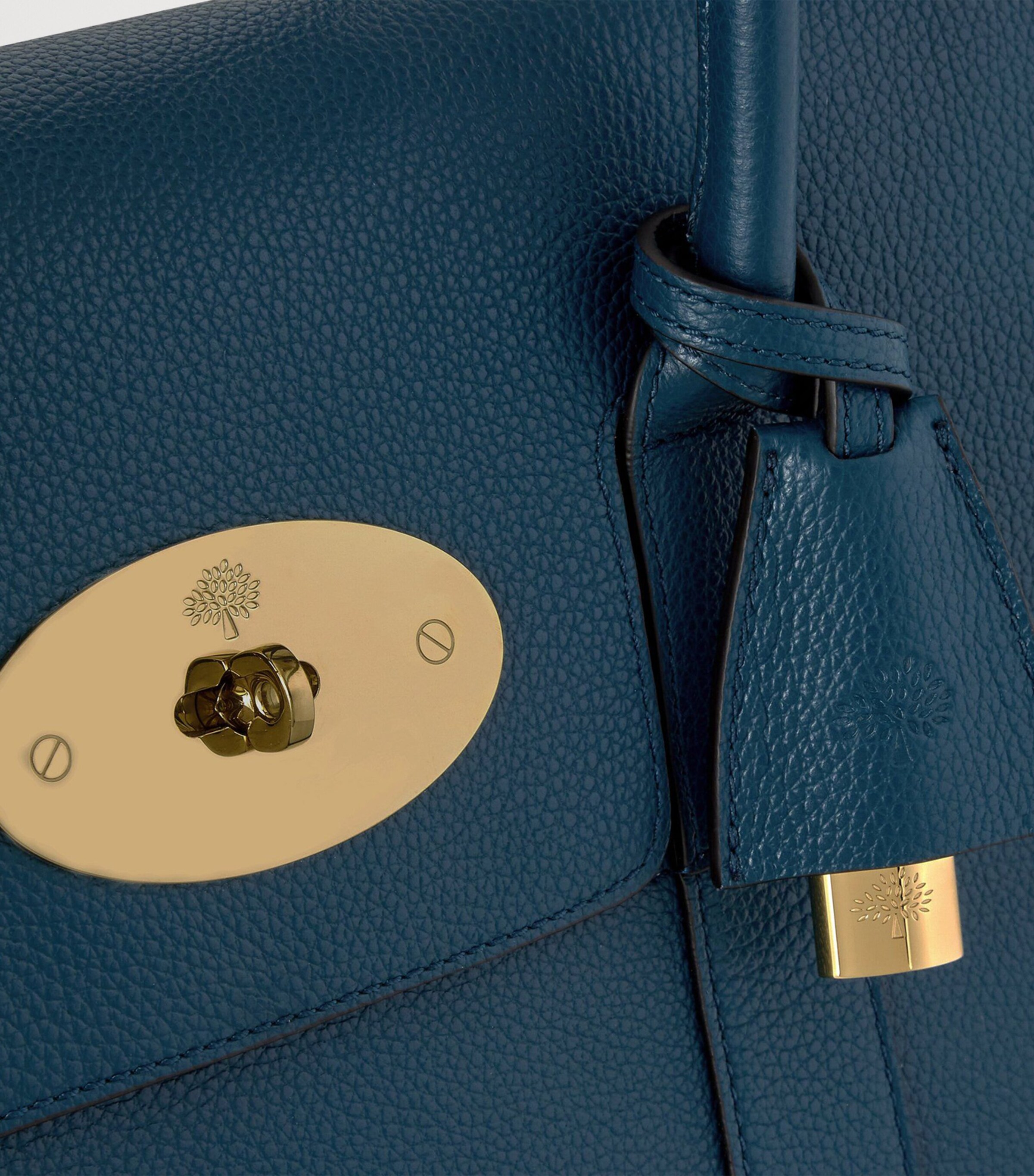 Mulberry Womens Leather Bayswater Top-Handle Bag Out Of The Blue Image 6