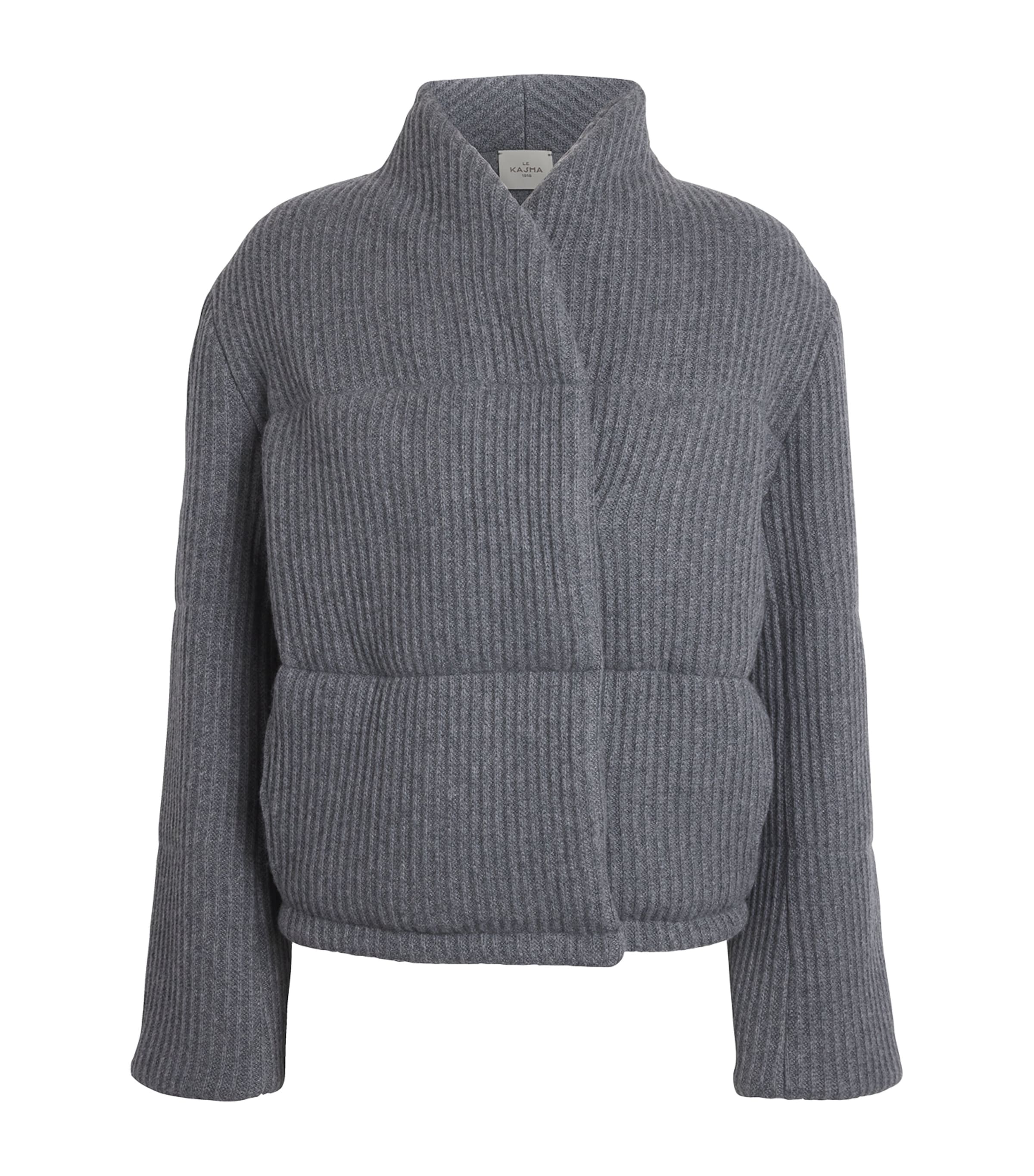 Le Kasha Cashmere Linz Puffer Jacket In Gray