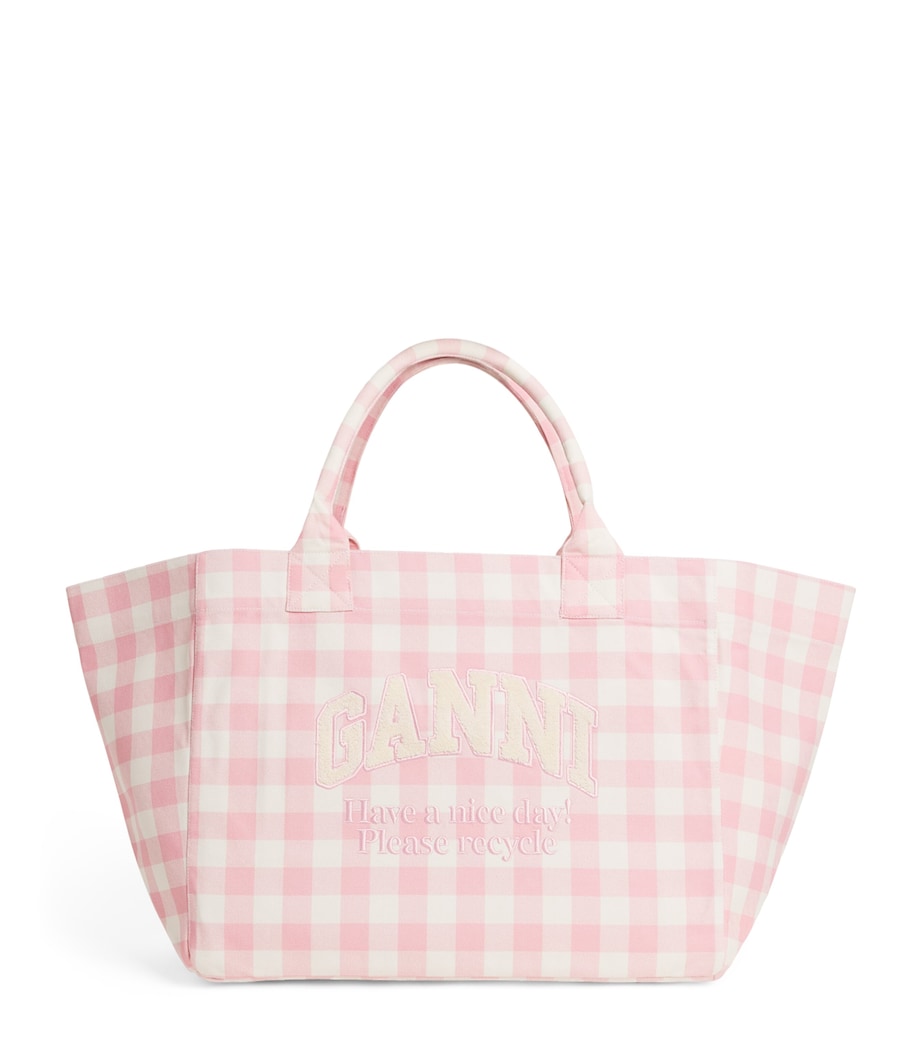 Extra-Large Cotton Shopper Tote Bag 038 BLEACHED MAUVE Image 1