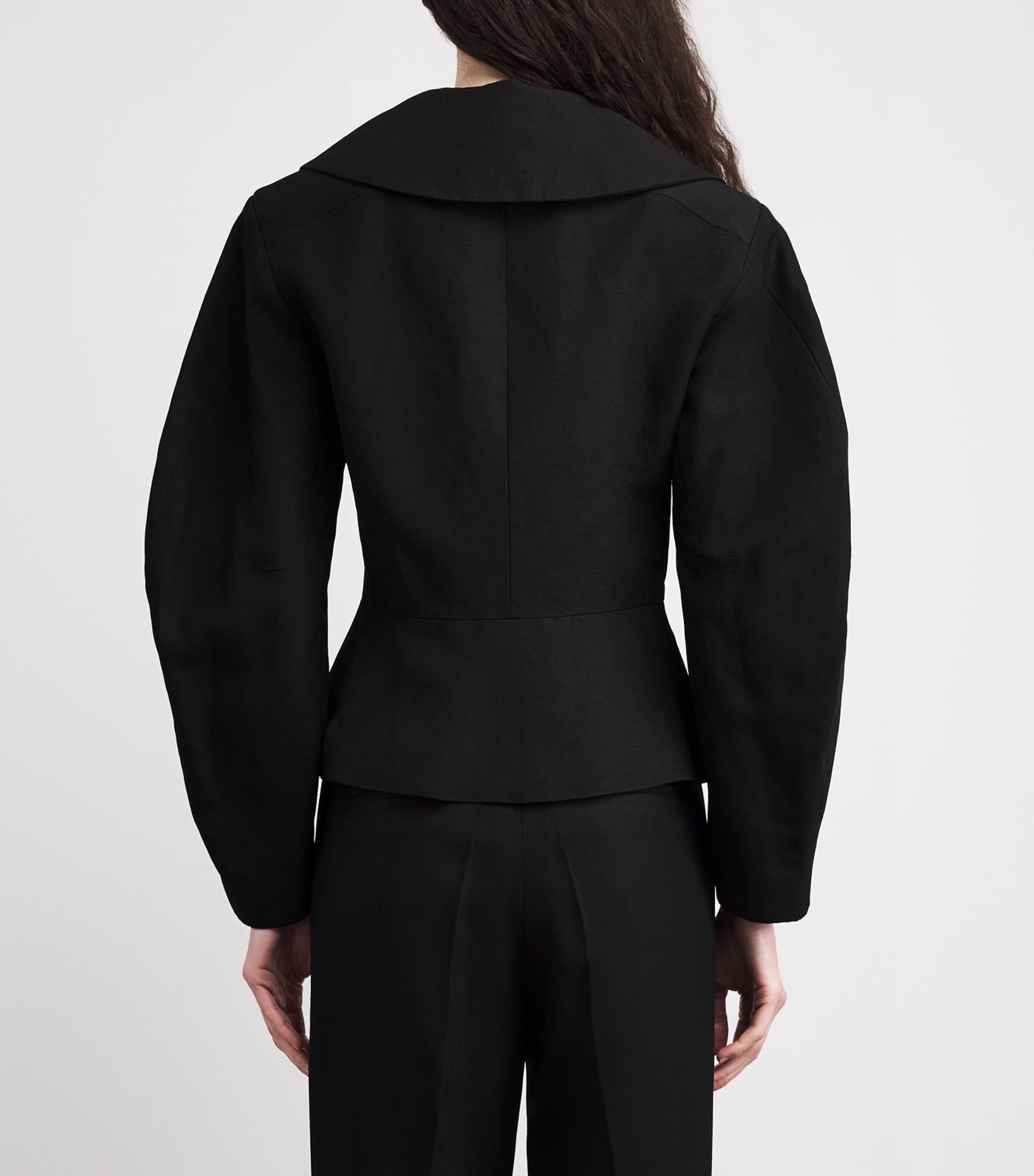 Liberowe Womens Linen-Blend Jiani Jacket Black Image 5