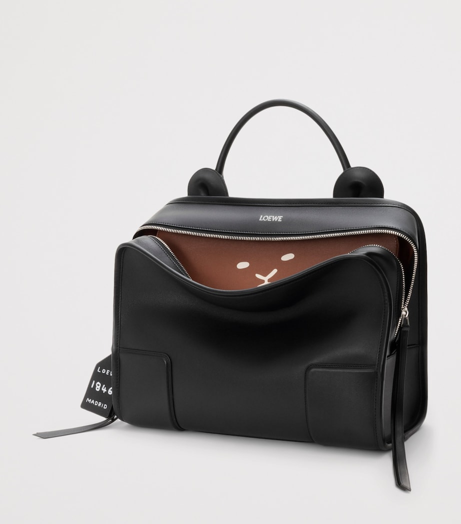LOEWE Large Leather Amazona 180 Shoulder Bag Black Image 3