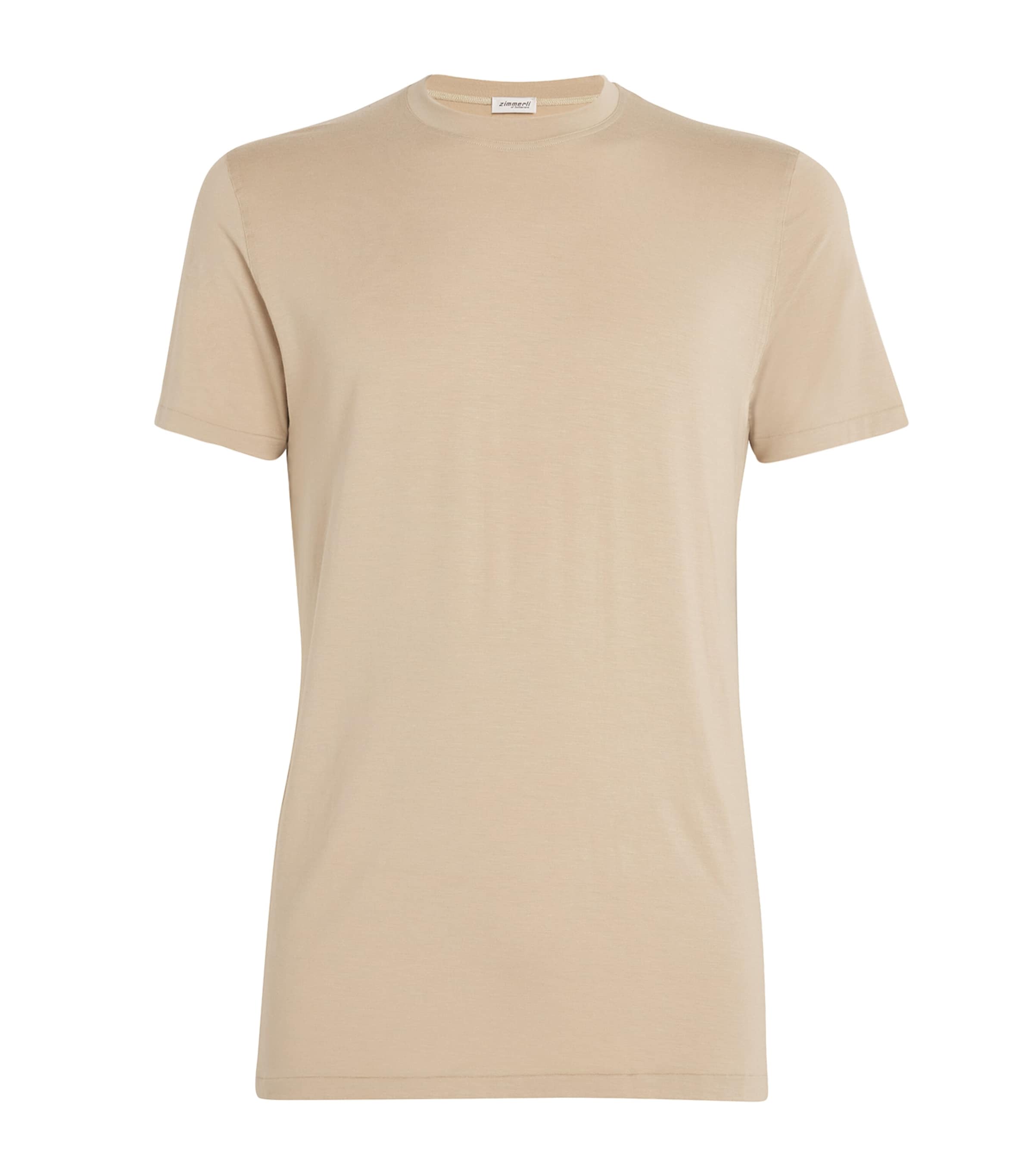 Shop Zimmerli Cozy Comfort T-shirt In Beige