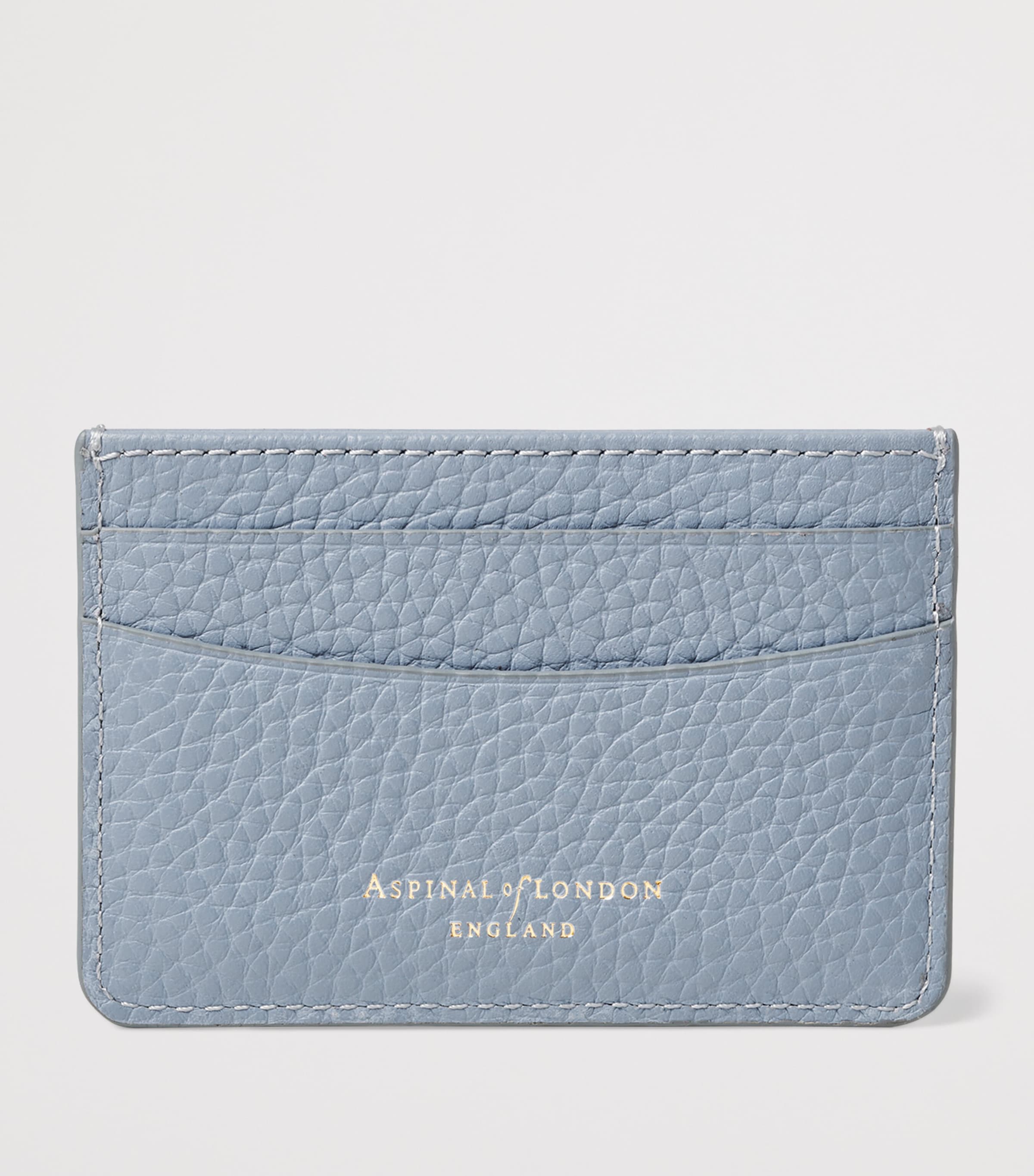 Aspinal Of London Leather Logo Card Holder Skyblue Image 2
