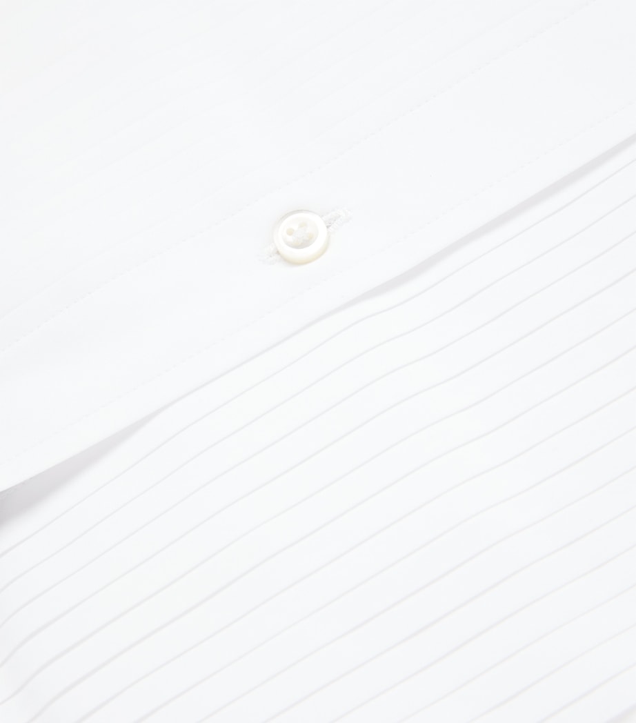 Pleated Tuxedo Shirt WHITE Image 5