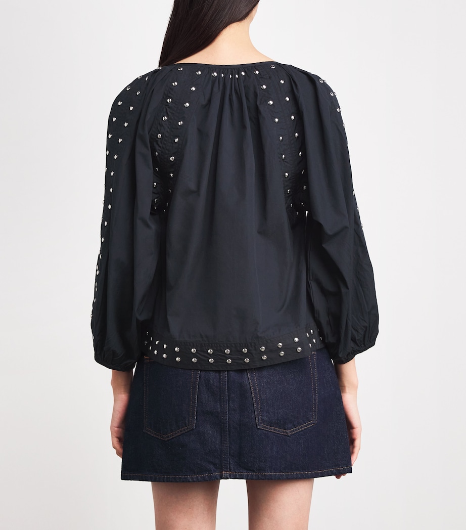 Cotton Studded The Bodega Top BLACK Image 4