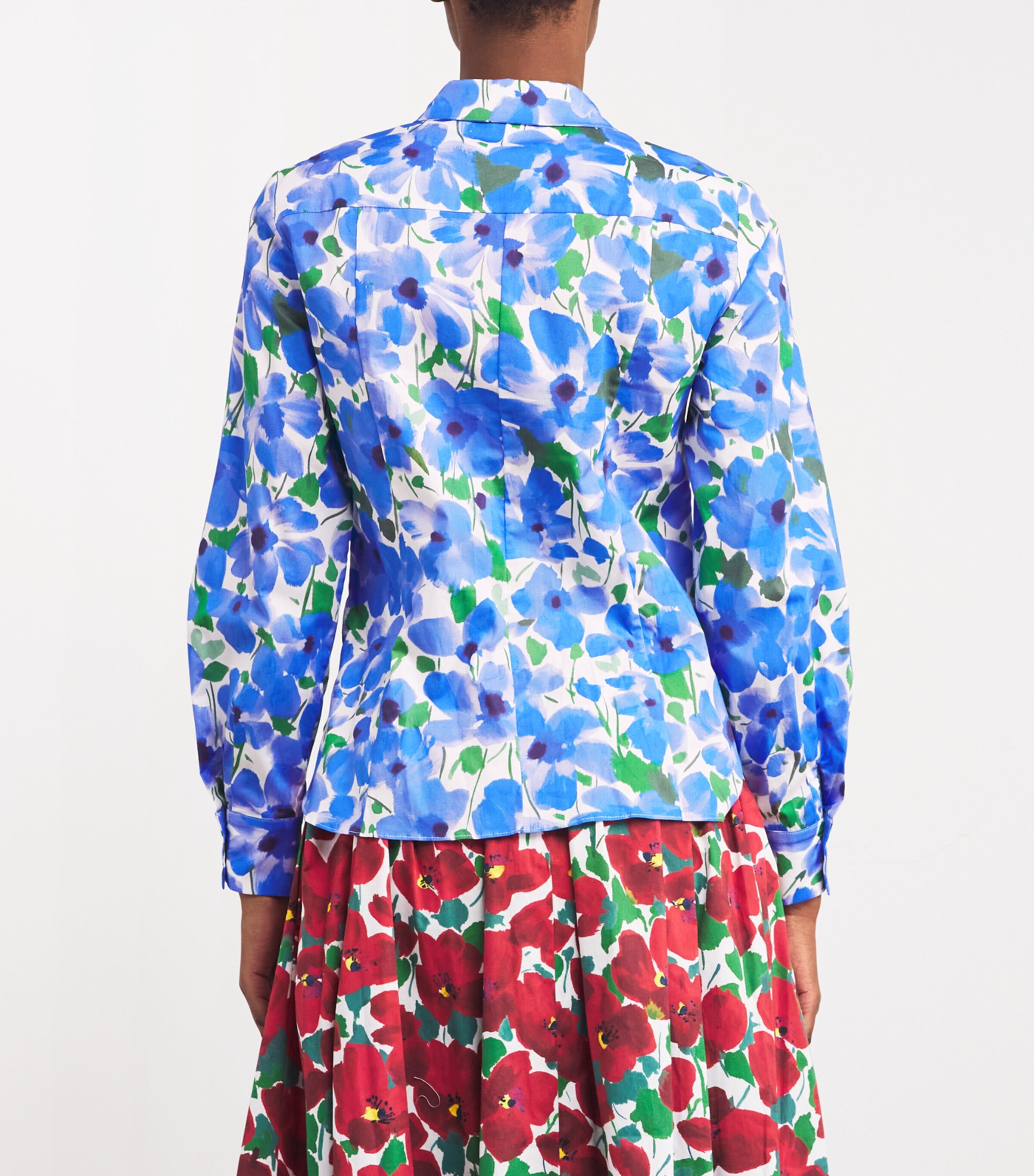 Cotton Floral Shirt 172 DELPHINIUM MULT Image 4