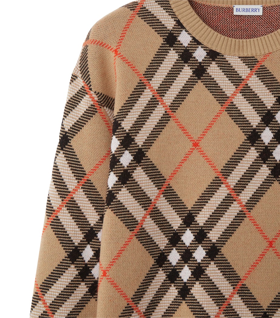 Wool-Mohair Check Cardigan SAND IP CHECK Image 6