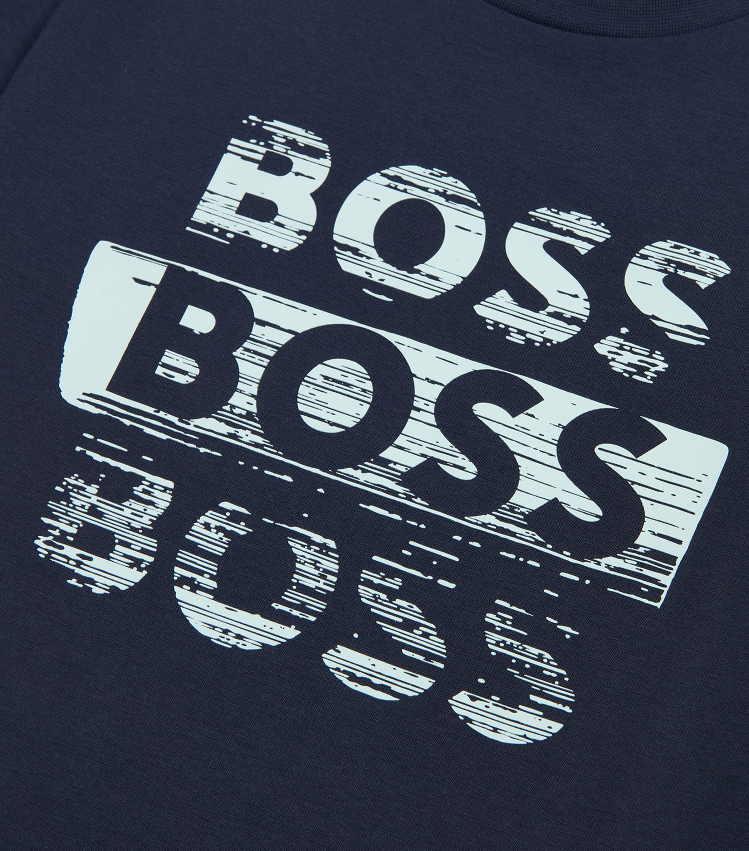 Cotton Triple Logo T-Shirt (4-16 Years) NAVY Image 2