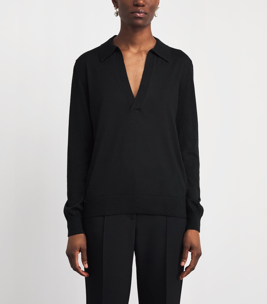 Brioni Womens Cashmere-Silk V-Neck Sweater Image 4