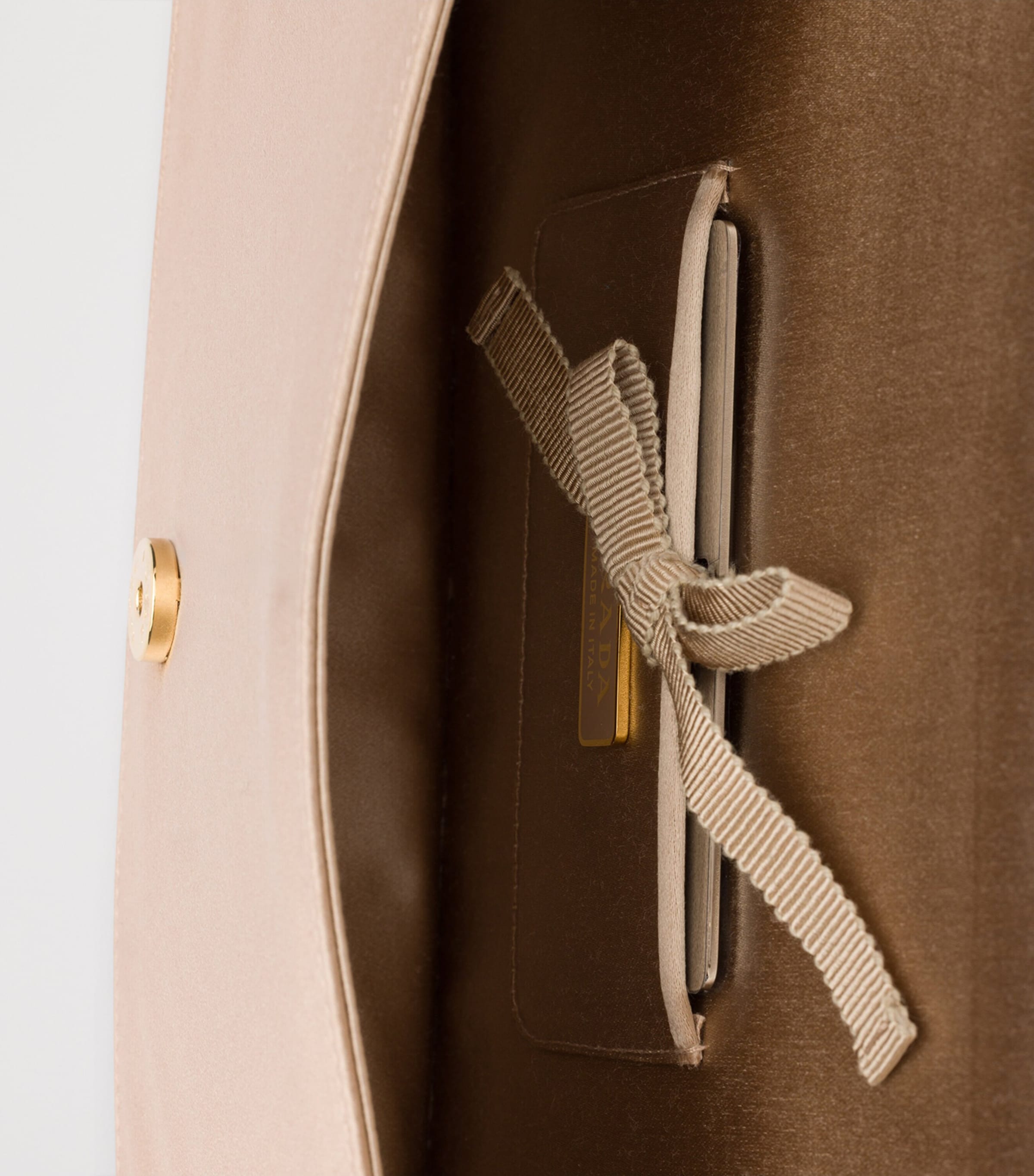 Prada Mini Satin Cross-Body Bag Powder Image 5