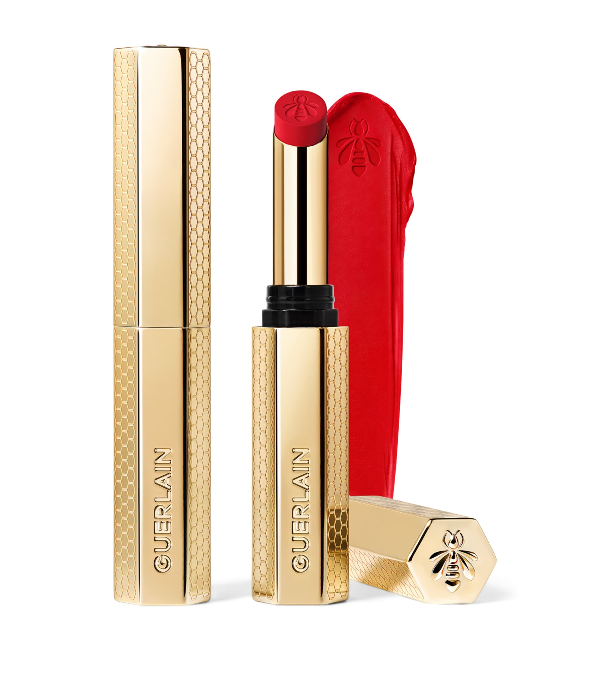 Guerlain KissKiss Honey-Infused Intense Lipstick Petal Red Image 1