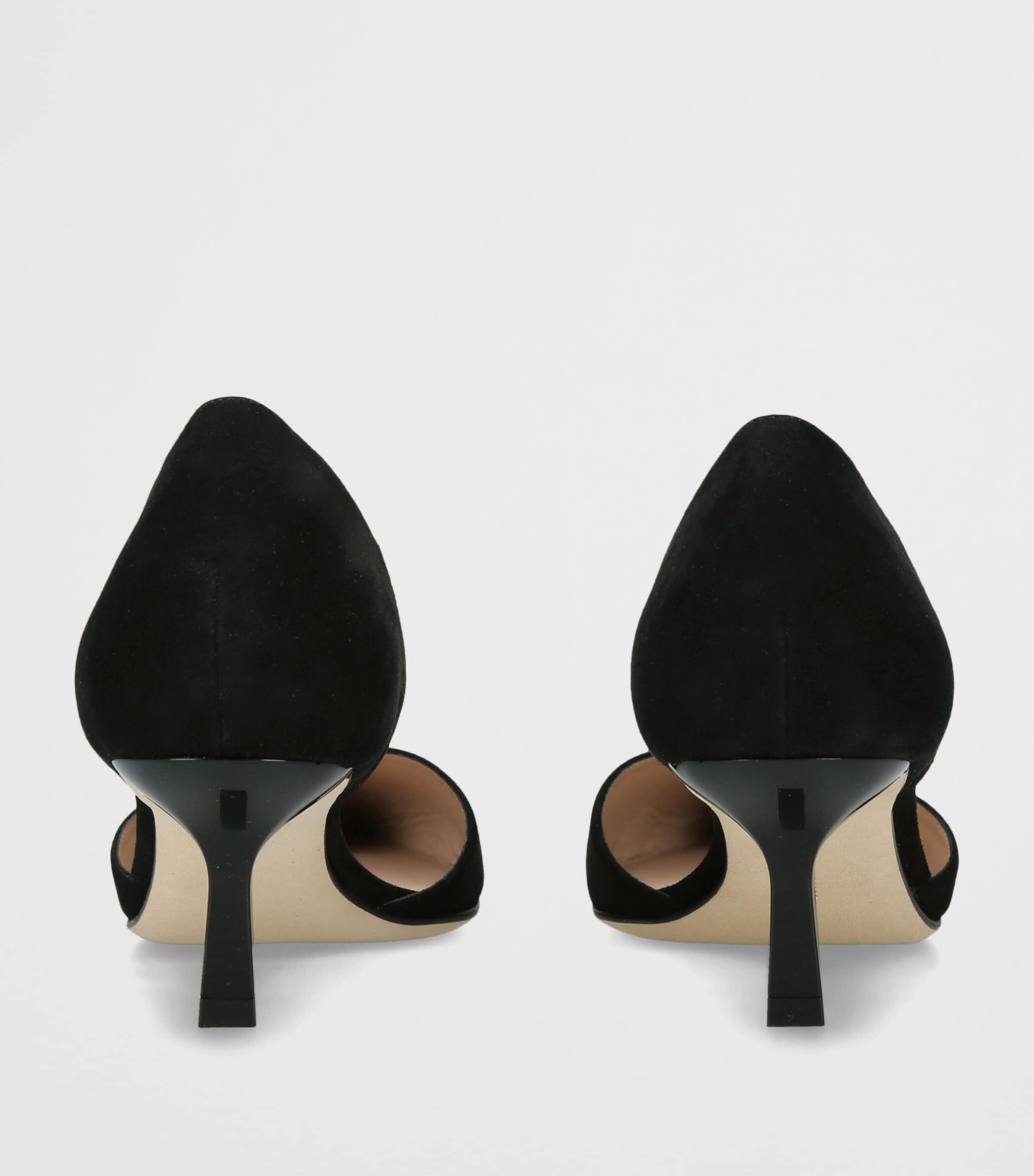 Victoria Beckham Suede D'Orsay Pumps 55 Black Image 5