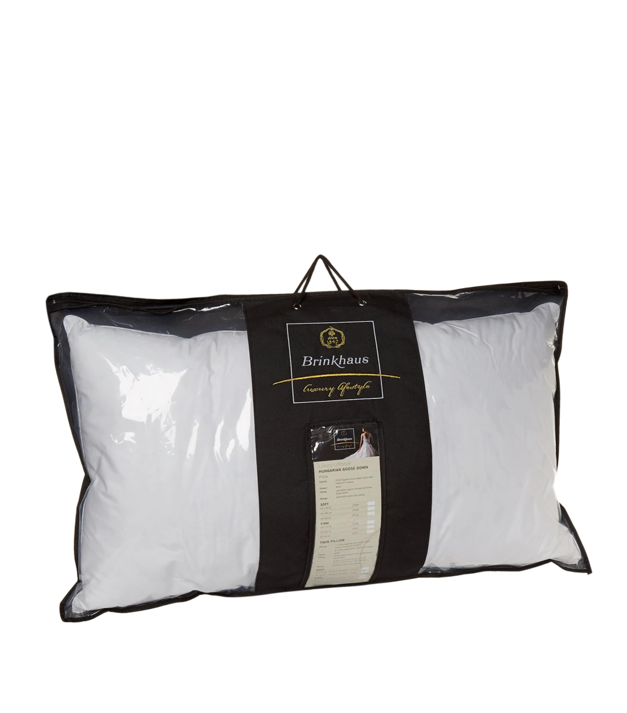 Twin Soft 90% Hungarian Goose Down Pillow (50cm x 90cm) WHITE Image 2