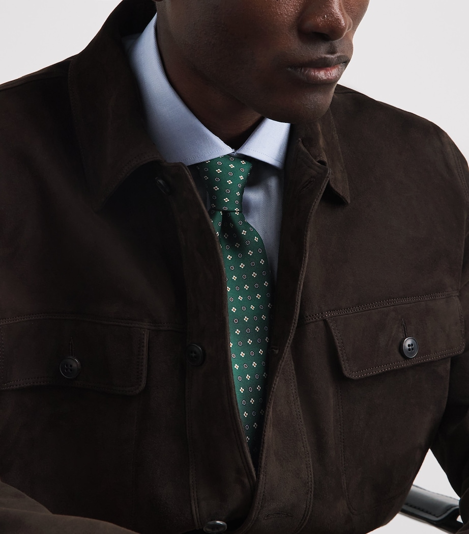 E. Marinella Silk Floral Tie Green Image 2