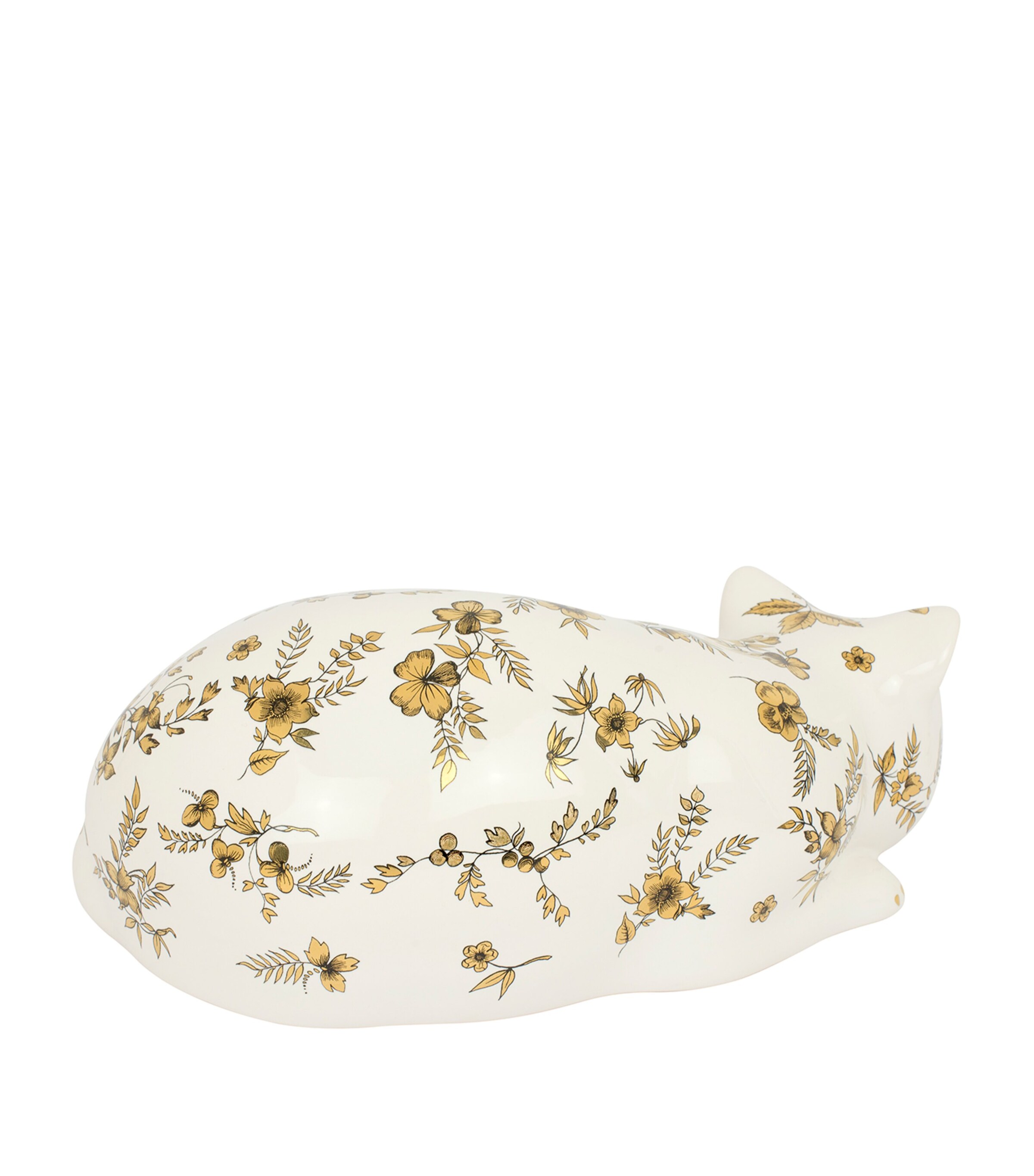 Fornasetti Ceramic Fiorato Cat Ornament Image 2