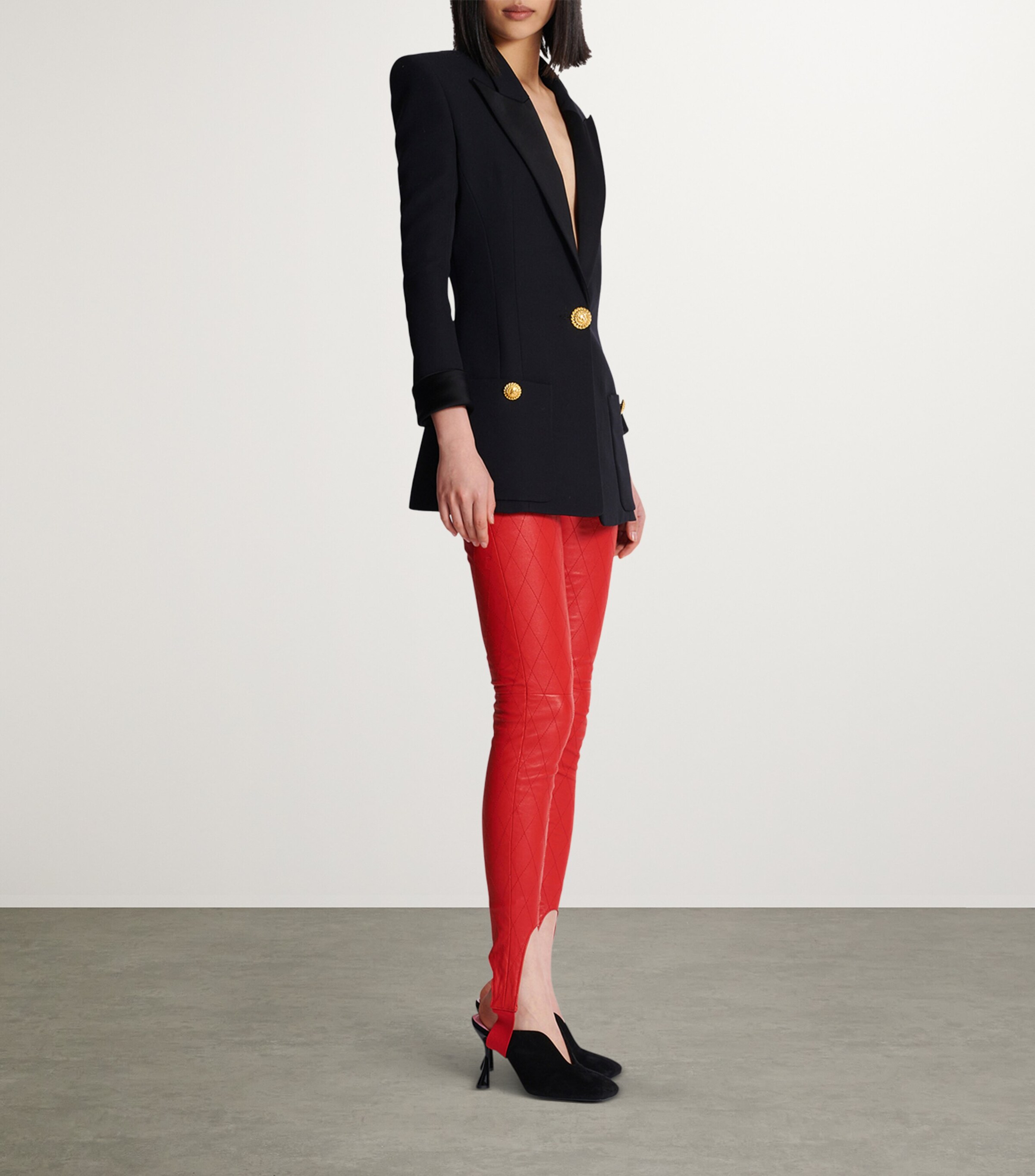 Wool Satin-Lapel Blazer EAP NOIR/NOIR Image 2