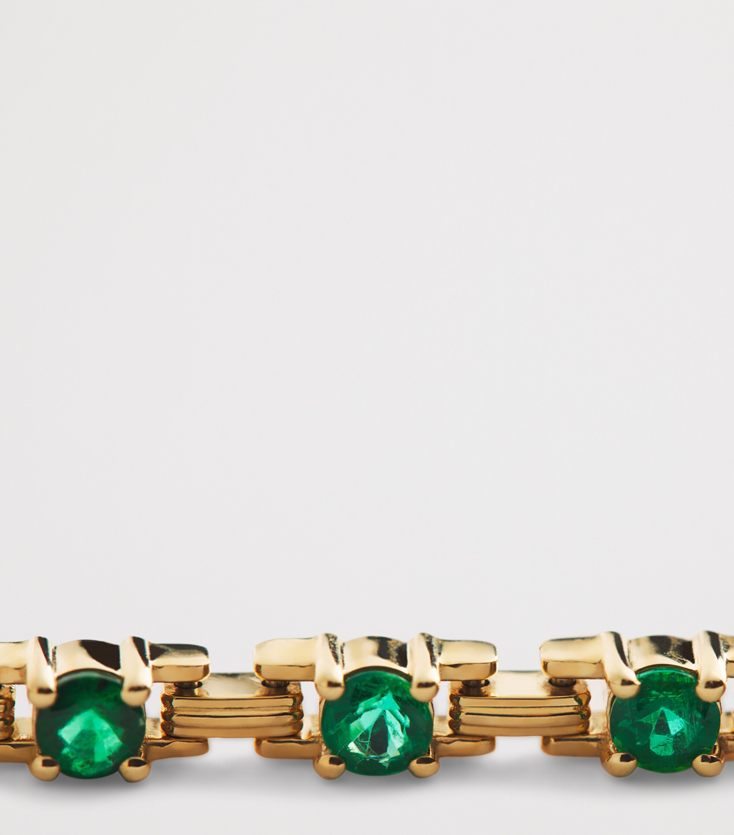 Large Yellow Gold and Emerald Pirouette Bracelet YELLOW GOLD Image 5